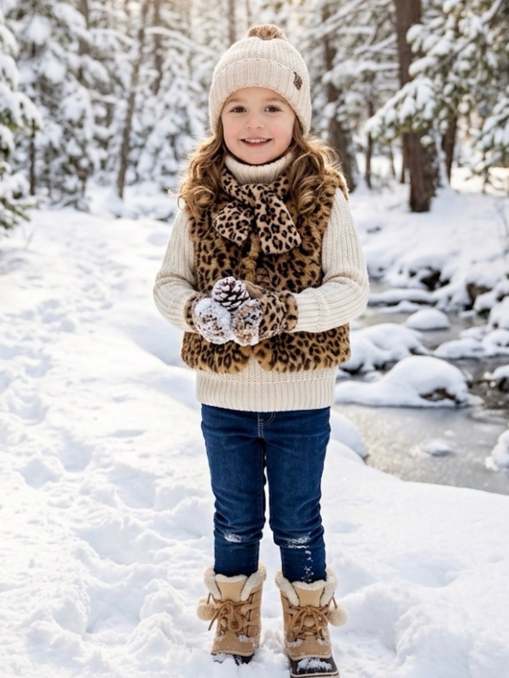 Mud Pie baby sleeveless leopard vest GUC size 5